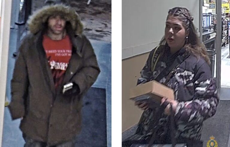 Prince George RCMP looking to identify two suspected shoplifters