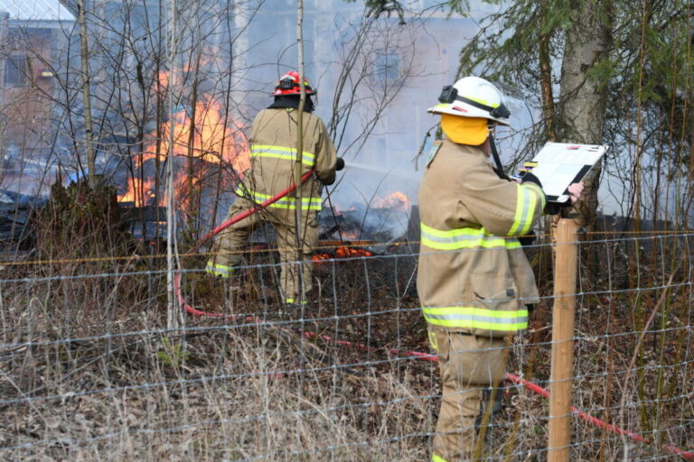 A Shed Catches Fire During Some Spring Cleaning in Bouchie Lake