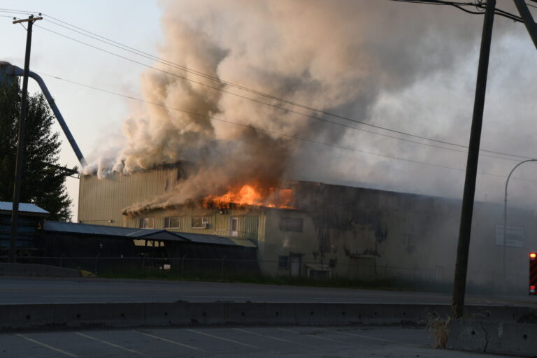 Update: Highway 97 reopens after Quesnel fire crews battle late night blaze
