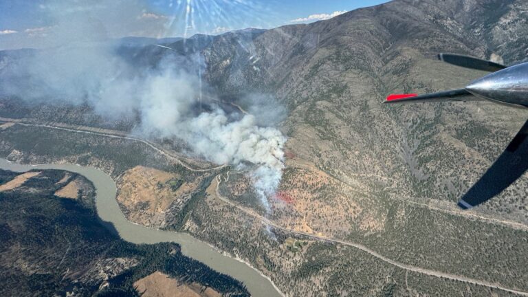 RCMP vehicle sparks wildfire north of Lytton