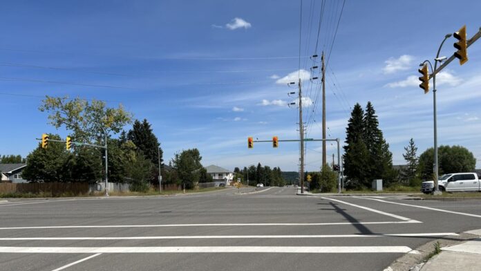A few clouds litter a blue sky in Prince George on August 4th, 2025