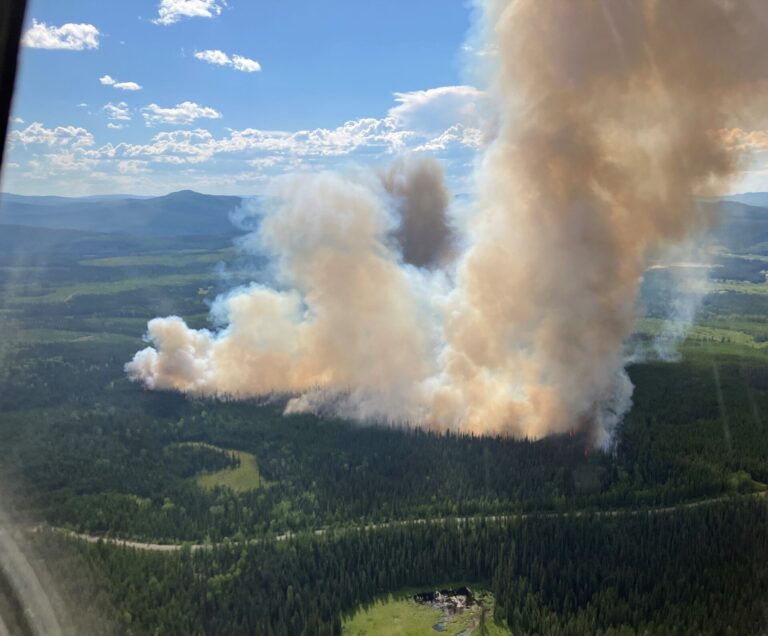 Snaking River Fire reaches 150 hectares; evacuation alert issued