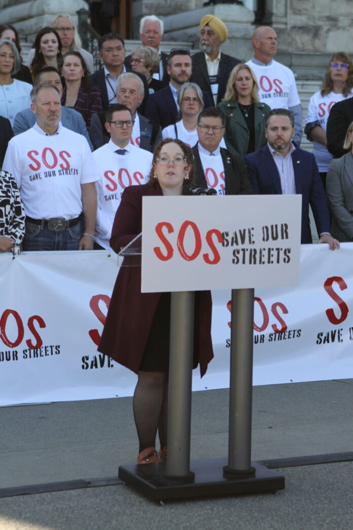 Cori Ramsay PG Councillor out front of BC legislature